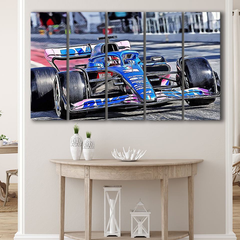 Esteban Ocon 5 Piece B Canvas Prints Wall Art Decor, Multi Panels,Large Canvas, Home Decor