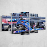 Esteban Ocon 5 Pieces Canvas Prints Wall Art Decor - Painting Canvas, Mixed Canvas, Multi Panels