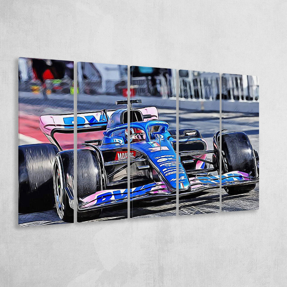 Esteban Ocon 5 Piece B Canvas Prints Wall Art Decor, Multi Panels,Large Canvas, Home Decor