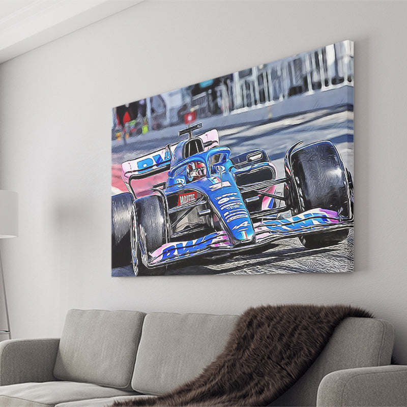 Esteban Ocon Canvas Prints Wall Art Decor - Painting Canvas, Art Print, Home Decor, Ready to Hang