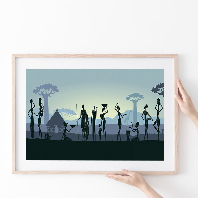 Ethnic Tribal Art African Art Print Poster Prints Wall Art Decor, Unframe, Poster Art