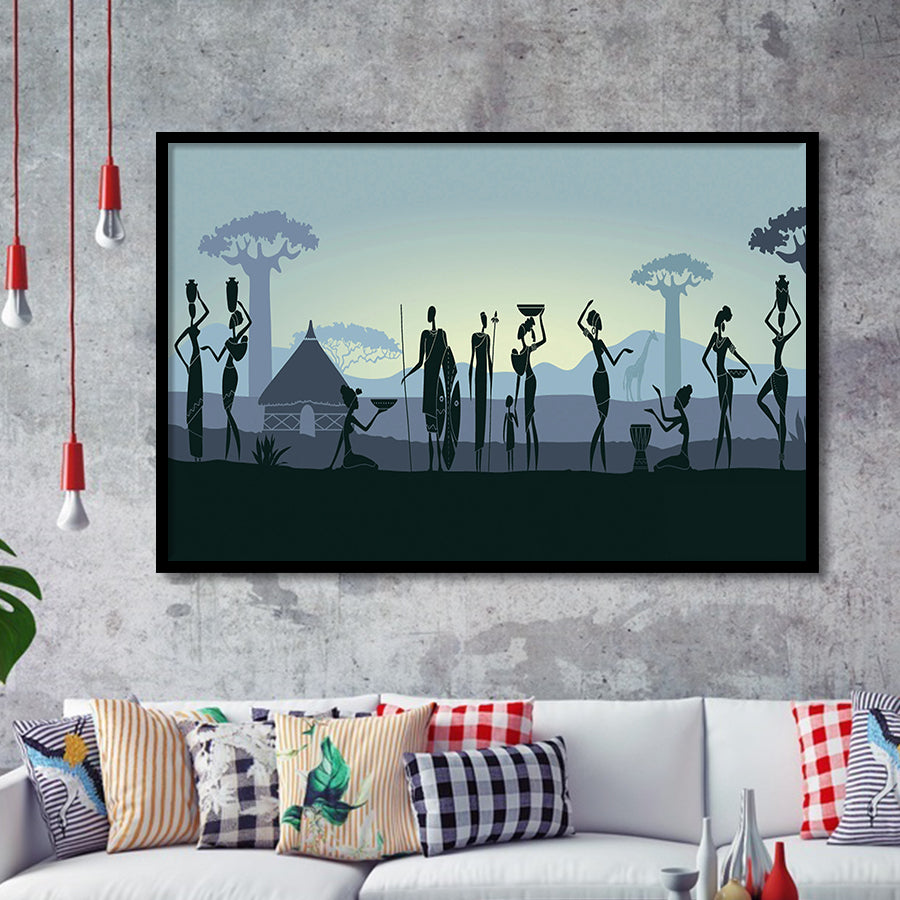 Ethnic Tribal Art African Art Print Framed Art Prints Wall Art Decor, Framed Picture, Home Decor