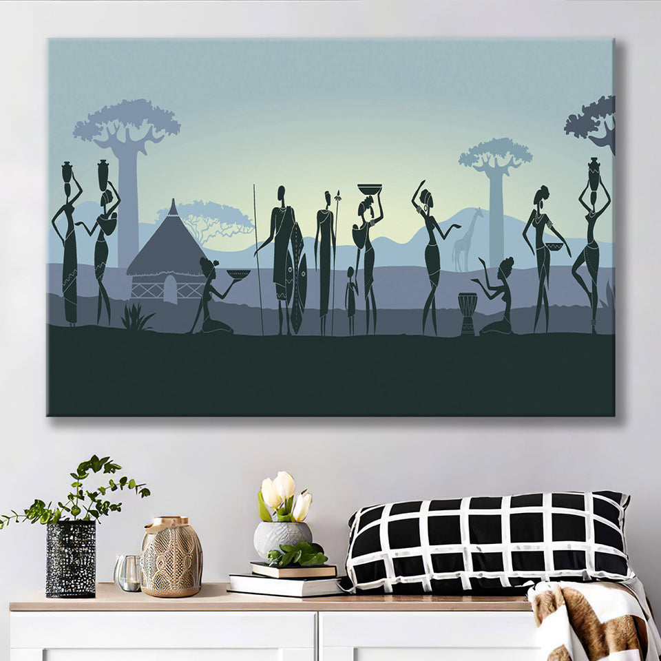 Ethnic Tribal Art African Art Print Canvas Prints Wall Art Decor - Painting Canvas,Home Decor, Ready to Hang