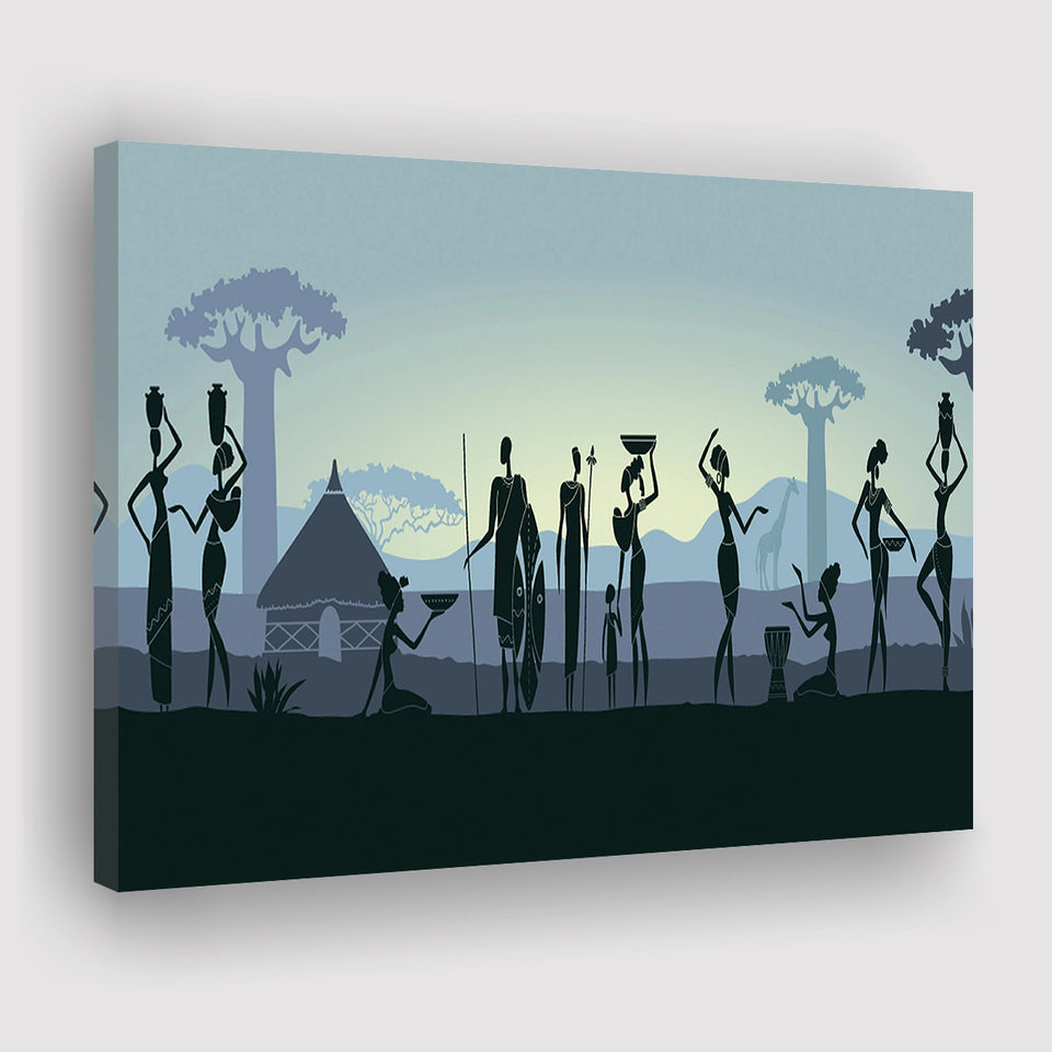 Ethnic Tribal Art African Art Print Canvas Prints Wall Art Decor - Painting Canvas,Home Decor, Ready to Hang