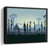 Ethnic Tribal Art African Art Print Framed Canvas Prints Wall Art Decor, Framed Picture, Floating Frame