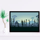Ethnic Tribal Art African Art Print Framed Art Prints Wall Art Decor, Framed Picture, Home Decor