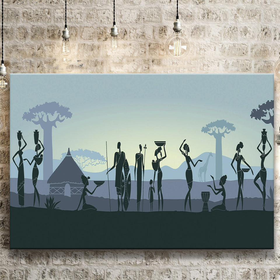 Ethnic Tribal Art African Art Print Canvas Prints Wall Art Decor - Painting Canvas,Home Decor, Ready to Hang