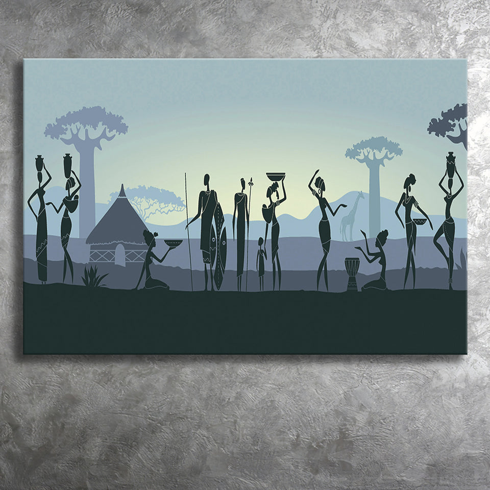 Ethnic Tribal Art African Art Print Canvas Prints Wall Art Decor - Painting Canvas,Home Decor, Ready to Hang