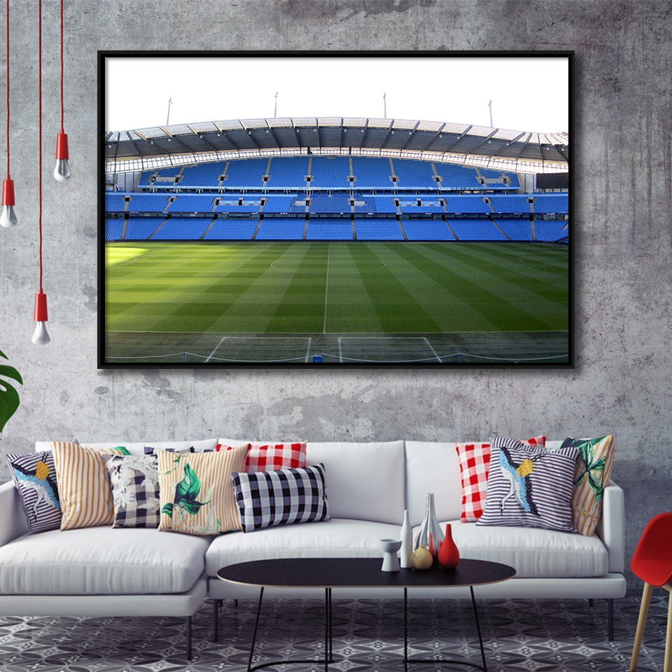 Etihad Stadium Framed Canvas Prints Football,Sport Stadium Art Prints, Fan Gift