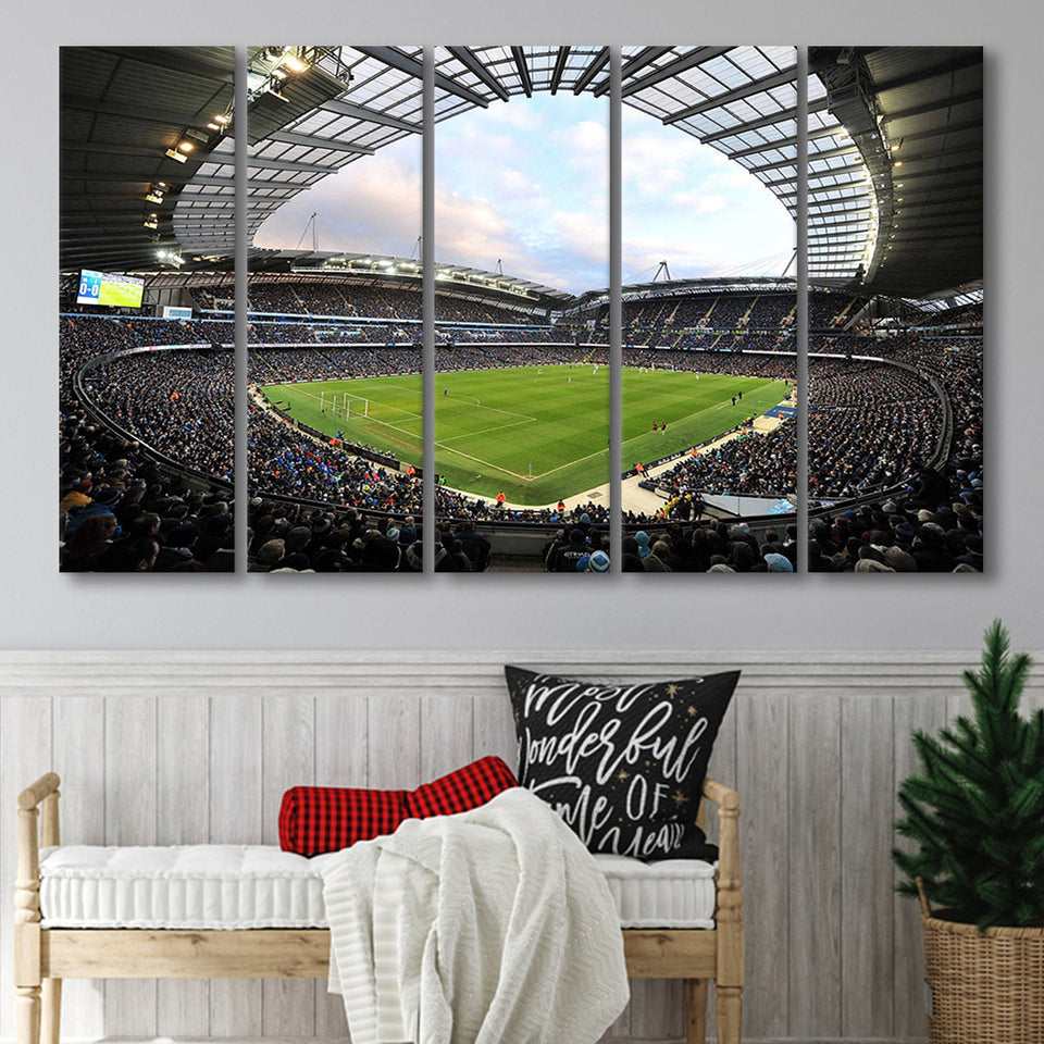 Etihad Stadium Wall Art,Multi Panels B,Sport Stadium Art Prints, Fan Gift