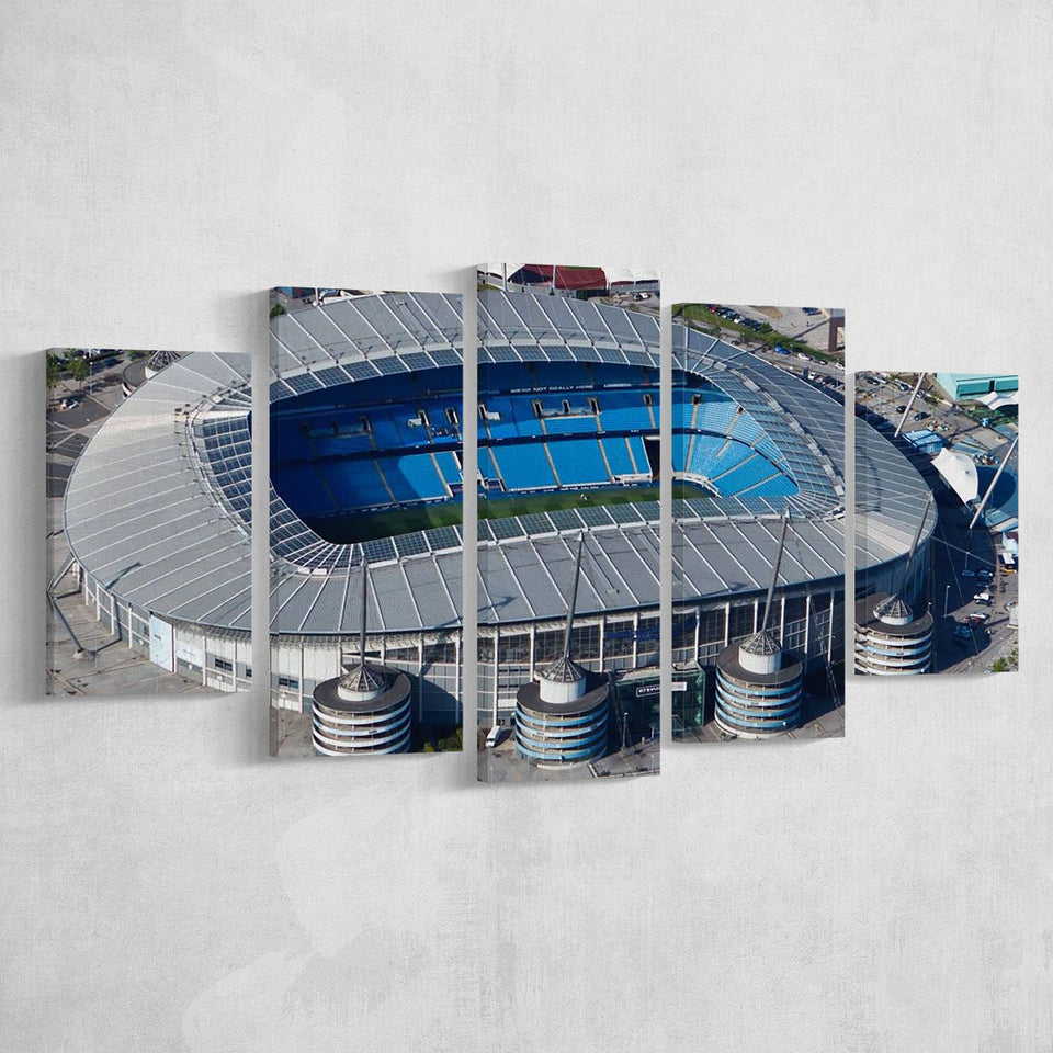 Etihad Stadium in Manchester, Stadium Canvas, Sport Art, Large Canvas, Multi Panels, Canvas Prints Wall Art Decor