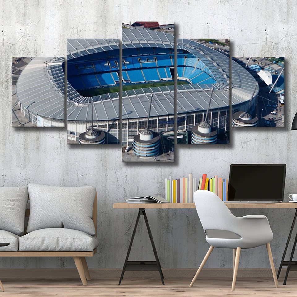 Etihad Stadium in Manchester, Stadium Canvas, Sport Art, Large Canvas, Multi Panels, Canvas Prints Wall Art Decor