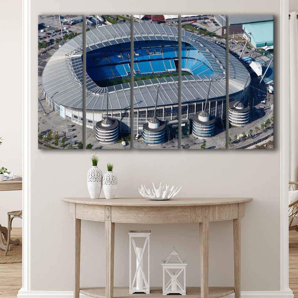 Etihad Stadium in Manchester, Stadium Canvas, Sport Art, Gift for him, Multi Panels B, Canvas Prints Wall Art Decor