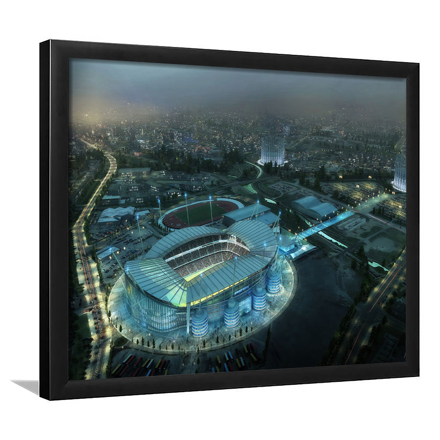 Etihad Stadium, Soccer, Aerial View, Football Stadium Art Prints Wall Decor - Painting Prints, Wall Art, Fan Gift, For Sale