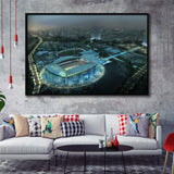 Etihad Stadium, Soccer, Aerial View, Football Stadium Framed Canvas Prints Wall Art - Painting Canvas, Wall Decor,Floating Frame