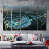 Etihad Stadium, Soccer, Aerial View, Football Stadium 5 Pieces B Canvas Prints Wall Art - Painting Canvas,Multi Panel, Fan Gift