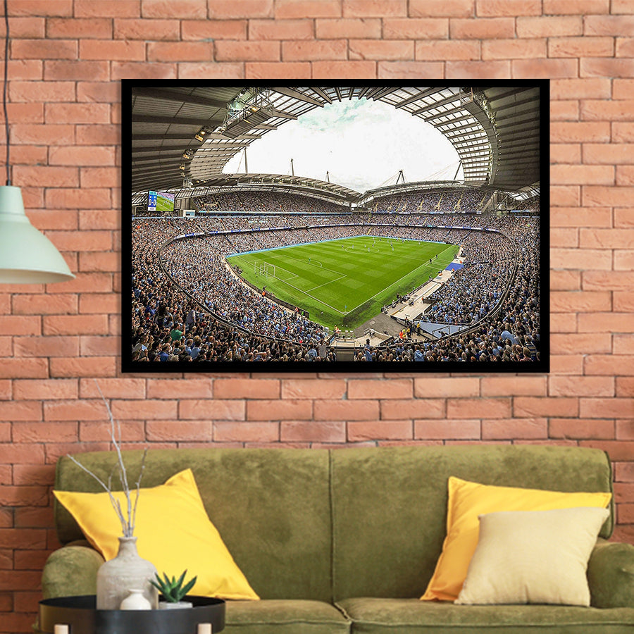 Etihad Wall Art Manchester City Stadium Art Prints Premier League,Sport Stadium Art Prints, Fan Gift, Wall Decor