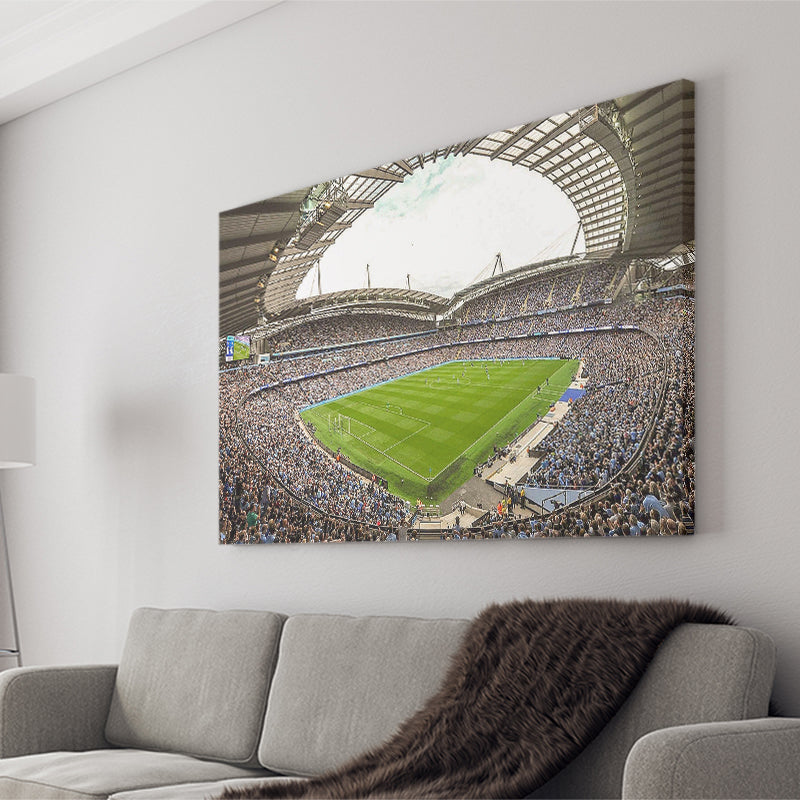 Etihad Wall Art Manchester City Stadium Canvas Prints Premier League,Sport Stadium Art Prints, Fan Gift, Wall Decor