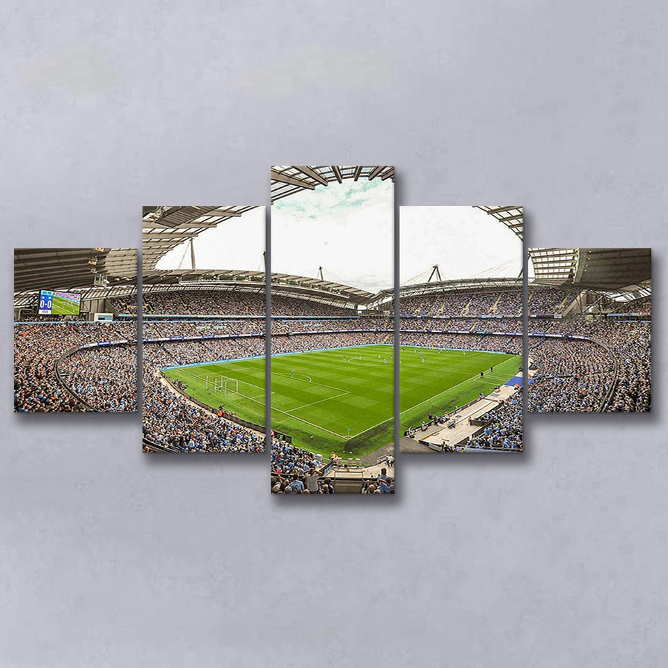 Etihad Wall Art Manchester City Stadium Canvas Prints Premier League,Multi Panels,Sport Stadium Art Prints, Fan Gift