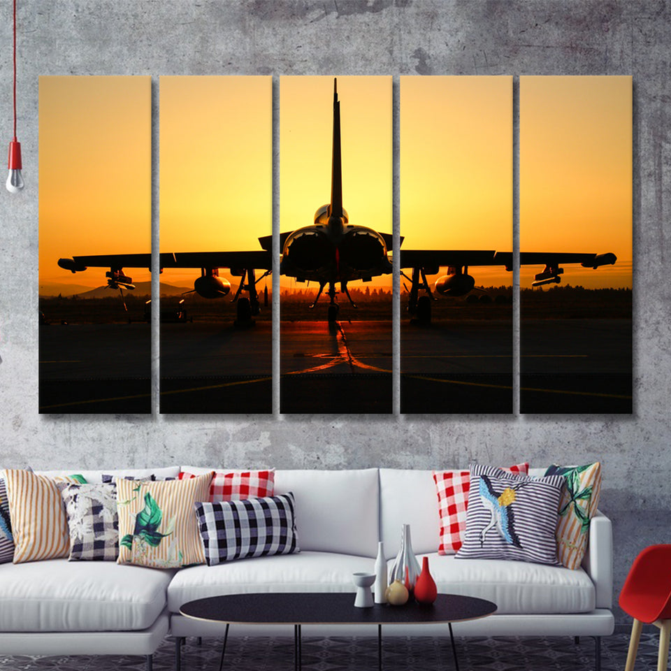 Eurofighter Typhoon Airbus A400M 5 Piece B Canvas Prints Wall Art Decor - Painting Canvas, Multi Panels