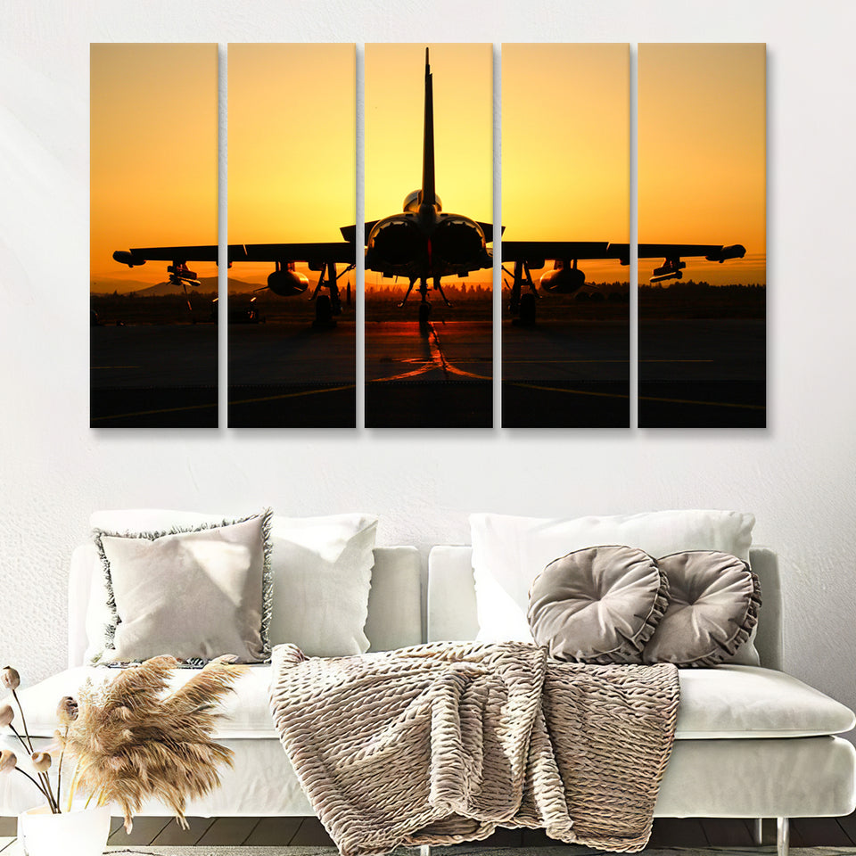 Eurofighter Typhoon Airbus A400M 5 Piece B Canvas Prints Wall Art Decor - Painting Canvas, Multi Panels