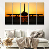 Eurofighter Typhoon Airbus A400M 5 Piece B Canvas Prints Wall Art Decor - Painting Canvas, Multi Panels