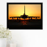 Eurofighter Typhoon Airbus A400M Framed Canvas Prints Wall Art Decor - Painting Canvas, Black Framed Picture