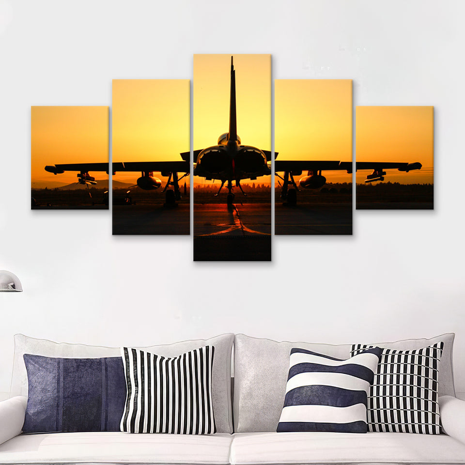 Eurofighter Typhoon Airbus A400M 5 Piece Canvas Prints Wall Art Decor - Painting Canvas, Multi Panels