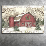 Evergreen Farm Xmas Canvas Prints Wall Art - Painting Canvas, Home Wall Decor, For Sale, Canvas Gift