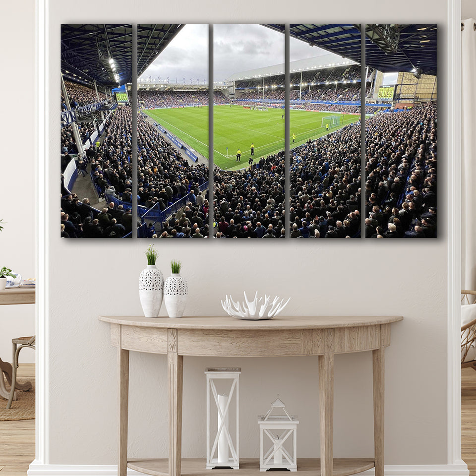 Everton Wall Art Goodison Park Stadium Canvas Prints Football Stadium,Multi Panels B,Sport Stadium Art Prints, Fan Gift
