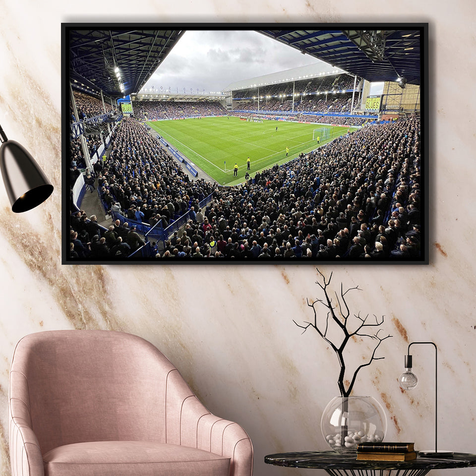 Everton Wall Art Goodison Park Stadium Framed Canvas Prints Football Stadium,Sport Stadium Art Prints, Fan Gift