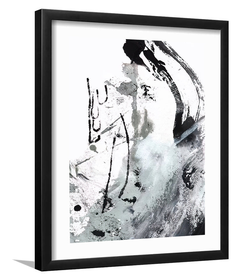Evoke-Black and white Art, Art Print, Plexiglass Cover