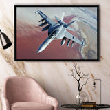 Expensive Military Plane Framed Canvas Prints Wall Art Decor - Painting Canvas, Black Framed Picture