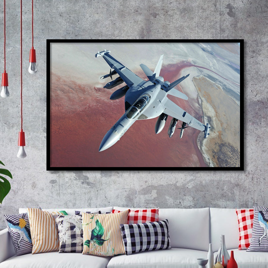 Expensive Military Plane Framed Art Prints Wall Decor - Painting Art, Framed Picture, Ready to Hang