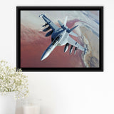 Expensive Military Plane Framed Canvas Prints Wall Art Decor - Painting Canvas, Black Framed Picture