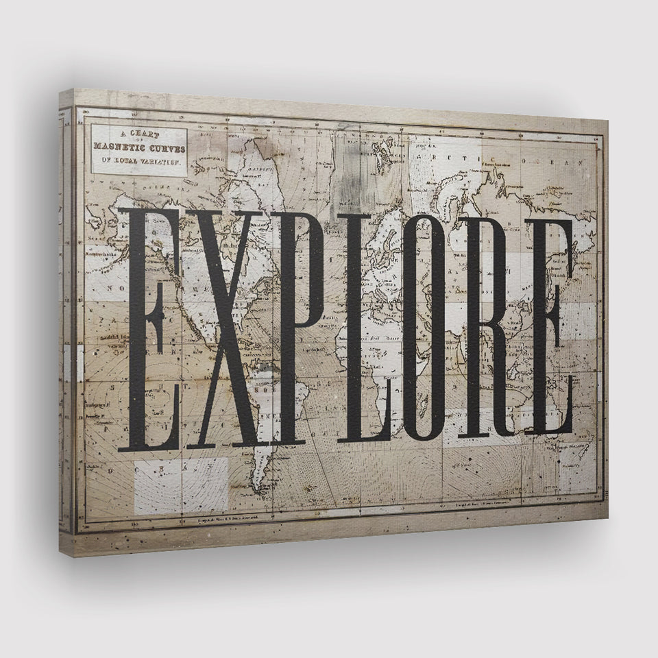 Explore Canvas Prints Wall Art - Painting Canvas,Office Business Motivation Art, Wall Decor