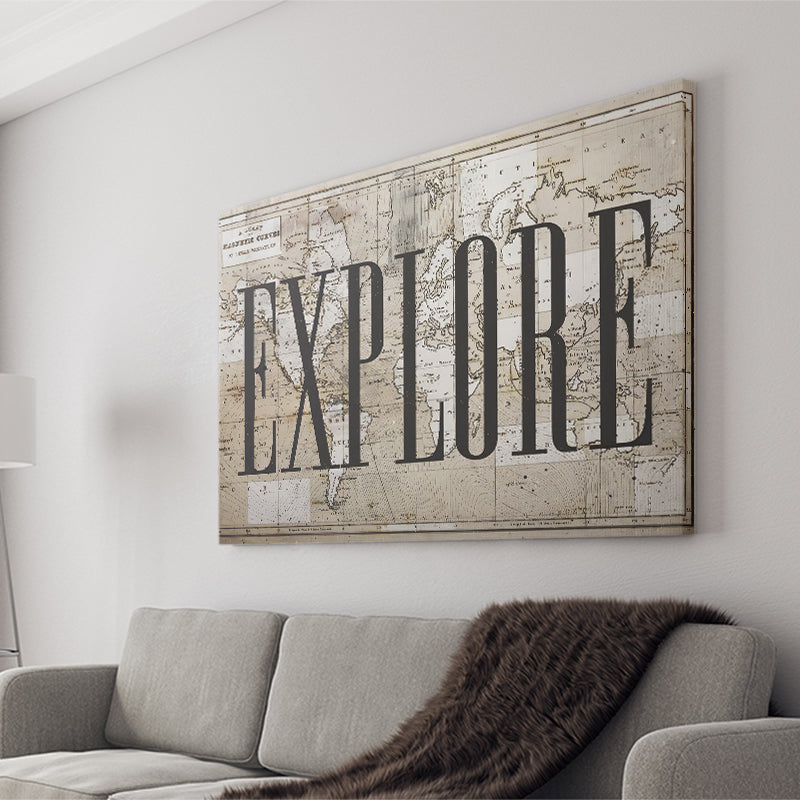 Explore Canvas Prints Wall Art - Painting Canvas,Office Business Motivation Art, Wall Decor