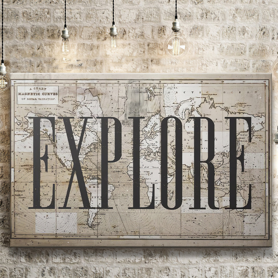 Explore Canvas Prints Wall Art - Painting Canvas,Office Business Motivation Art, Wall Decor