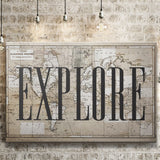 Explore Canvas Prints Wall Art - Painting Canvas,Office Business Motivation Art, Wall Decor