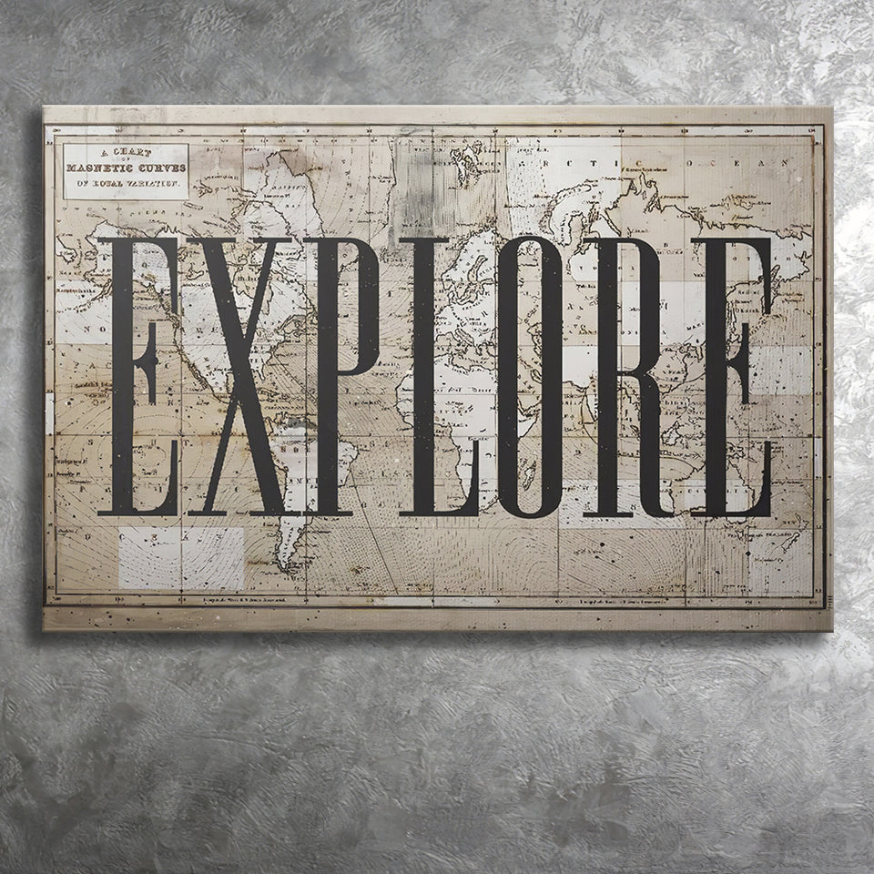 Explore Canvas Prints Wall Art - Painting Canvas,Office Business Motivation Art, Wall Decor