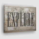 Explore Canvas Prints Wall Art - Painting Canvas,Office Business Motivation Art, Wall Decor