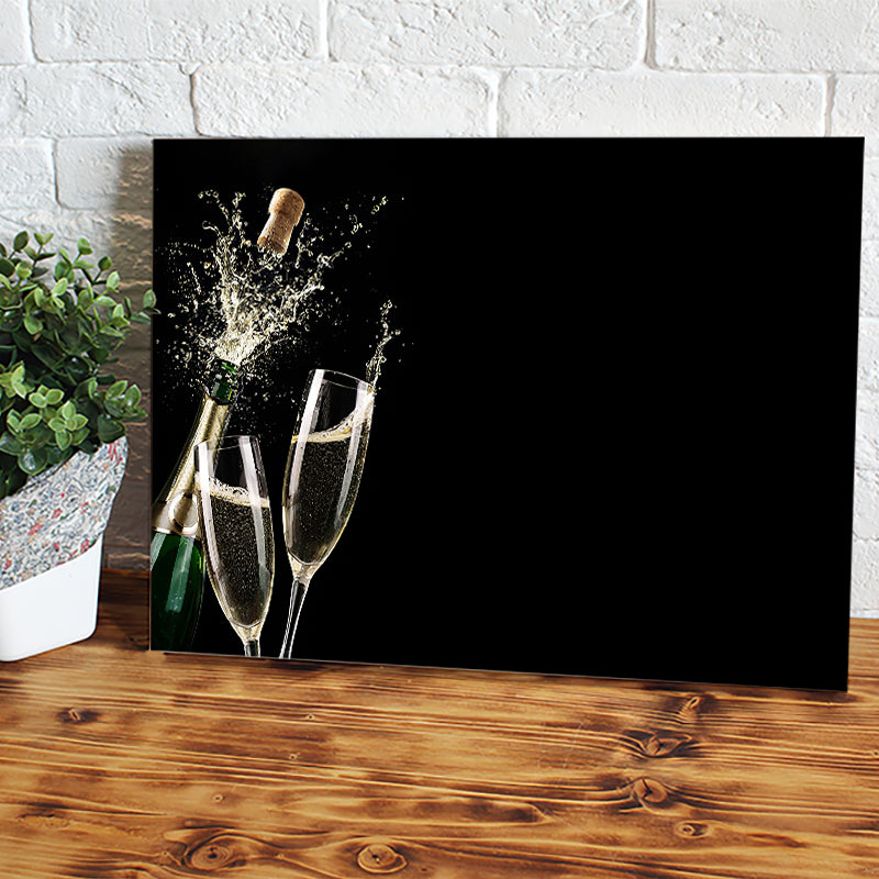 Explosive Champagne Wine Glasses Canvas Wall Art - Canvas Prints, Prints for Sale, Canvas Painting, Canvas On Sale