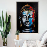 Expressionist Buddha Emotion Dynamic Luxury Art,Framed Canvas Prints,Floating Frame, Wall Art Home Decor