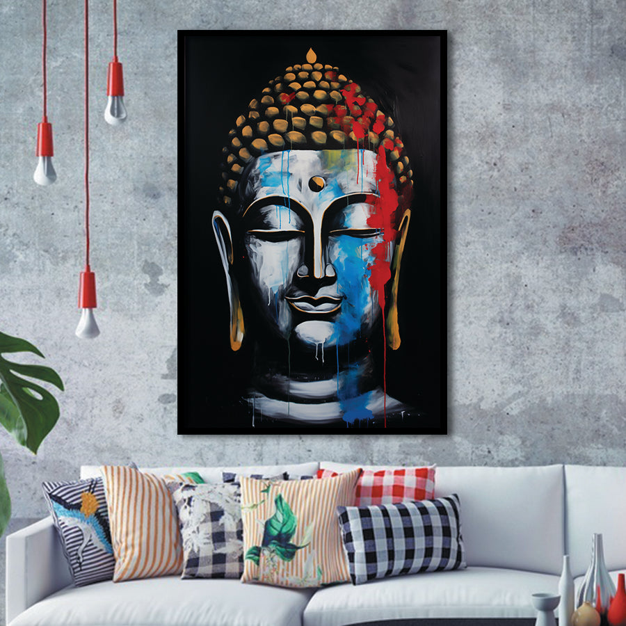 Expressionist Buddha Emotion Dynamic Luxury Art, Painting Art, Framed Art Prints Wall Decor
