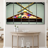 Extra Large Billiards, Billiards 5 Panels B,Large Canvas,Canvas Prints Wall Art Home Decor