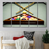 Extra Large Billiards, Billiards 5 Panels B,Large Canvas,Canvas Prints Wall Art Home Decor