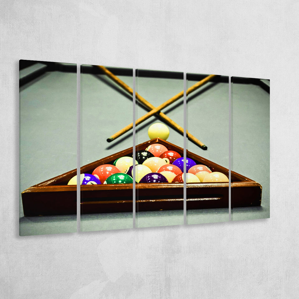 Extra Large Billiards, Billiards 5 Panels B,Large Canvas,Canvas Prints Wall Art Home Decor