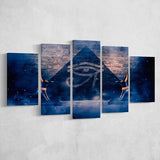 Eye Of Horus, Ancient Egypt Art, 5 Panel Canvas Prints Wall Art,Mixed Canvas, Large Canvas