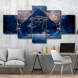 Eye Of Horus, Ancient Egypt Art, 5 Panel Canvas Prints Wall Art,Mixed Canvas, Large Canvas