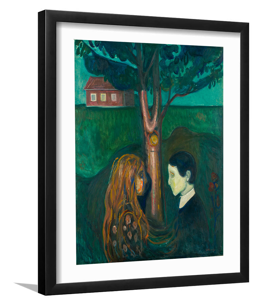 Eye To Eye By Edward Munch-Canvas Art,Art Print,Framed Art,Plexiglass cover
